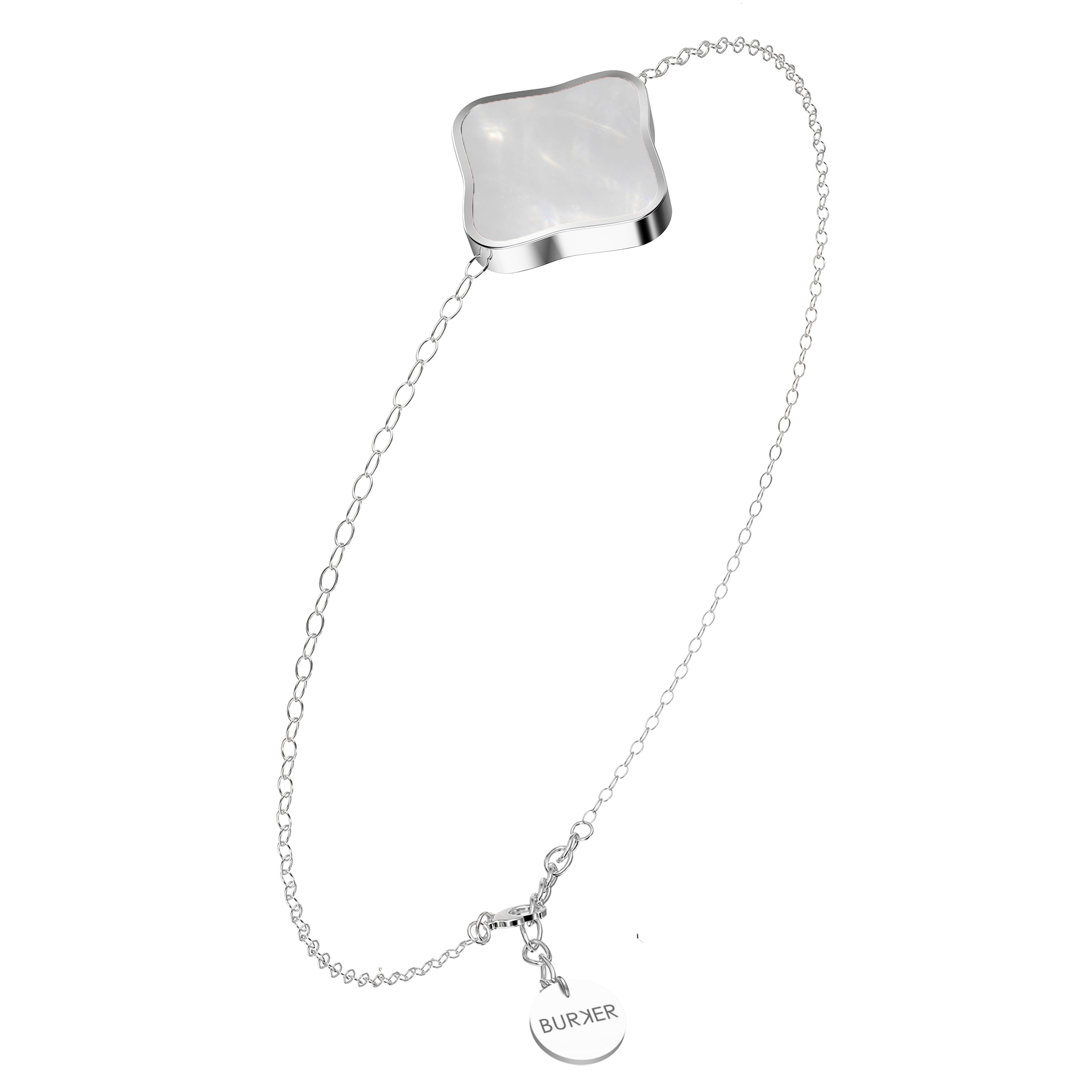 Flora Silver White Bracelet