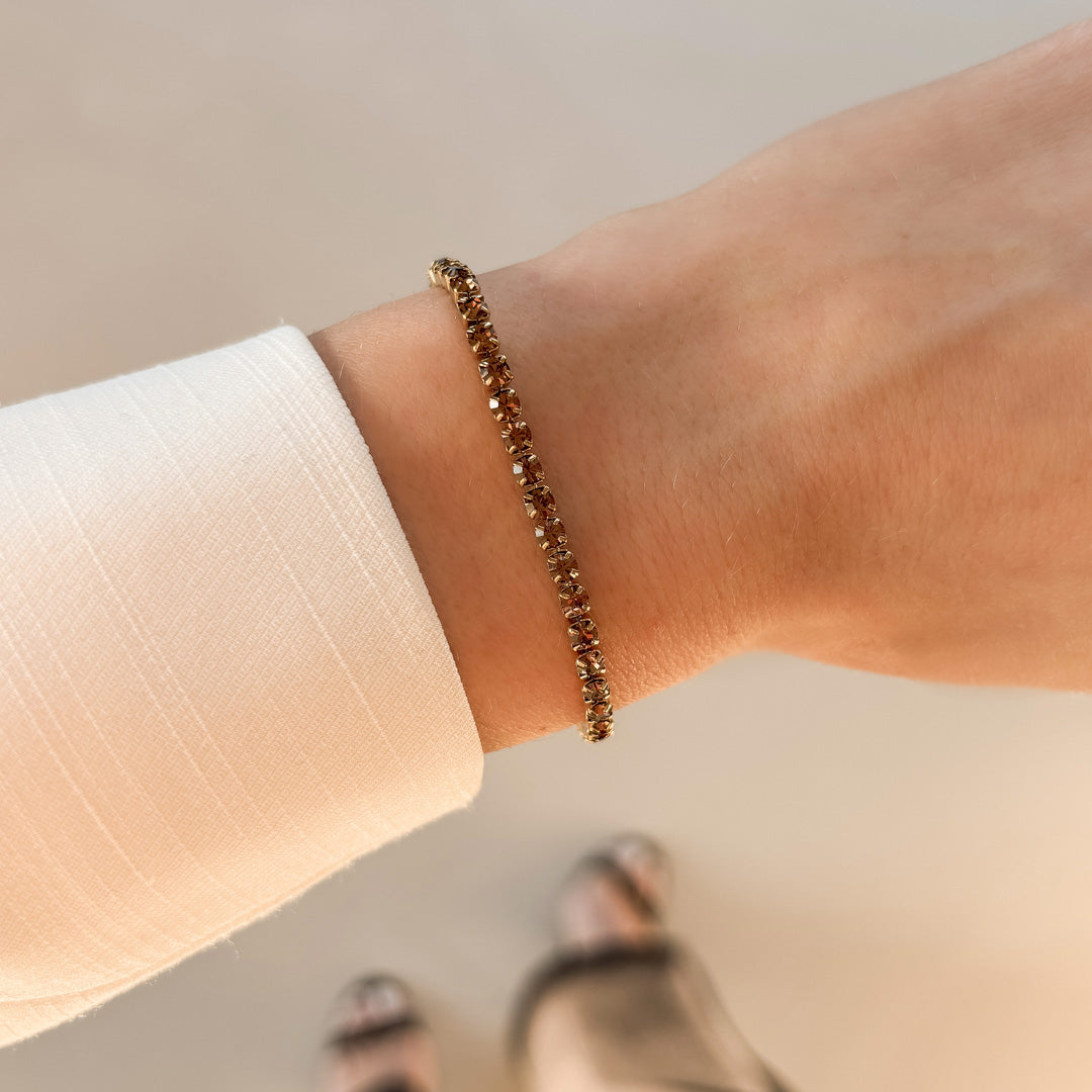 Ava Gold Brown Bracelet