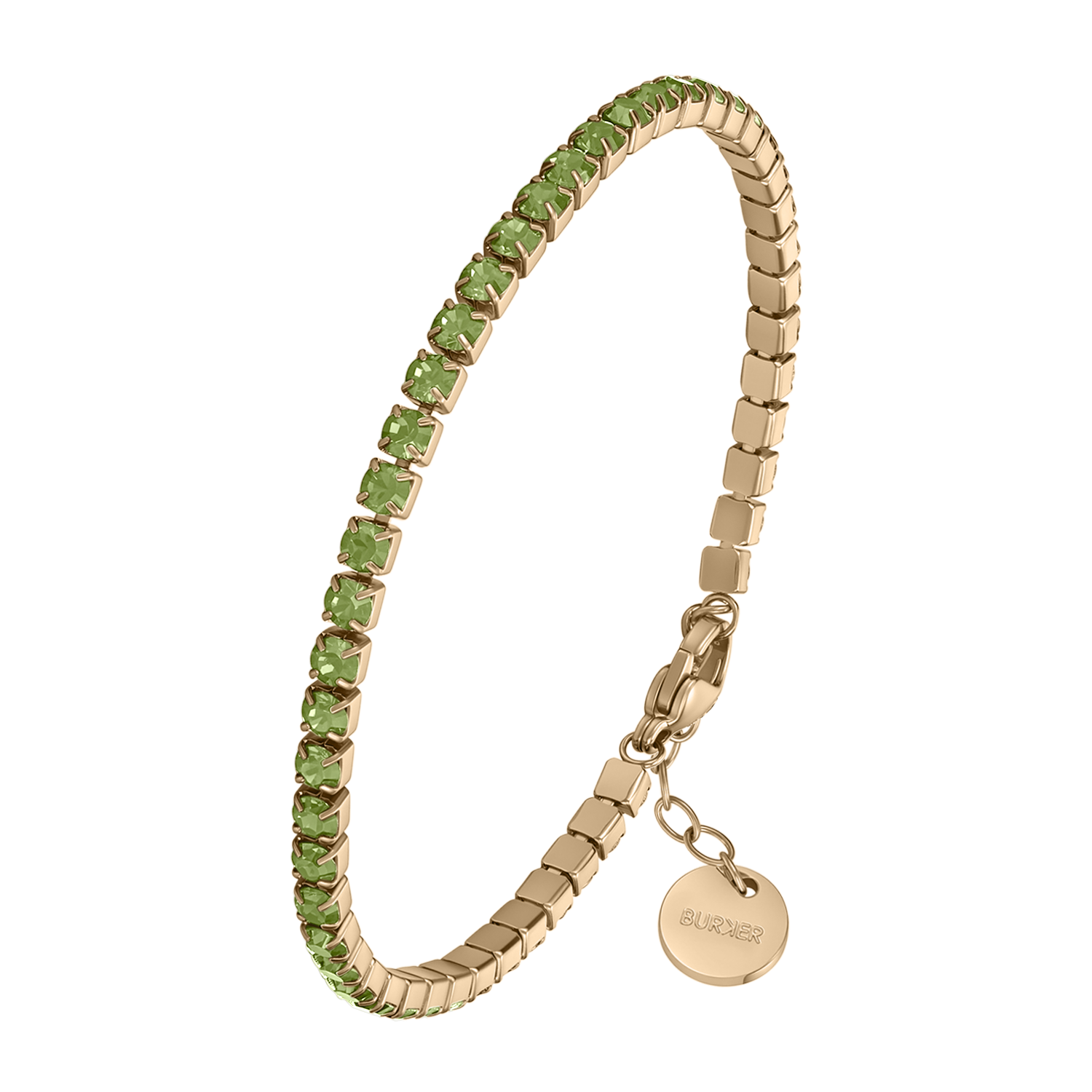 Ava Gold Olive Green Bracelet