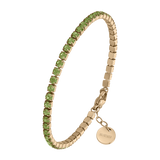 Ava Gold Olive Green Bracelet