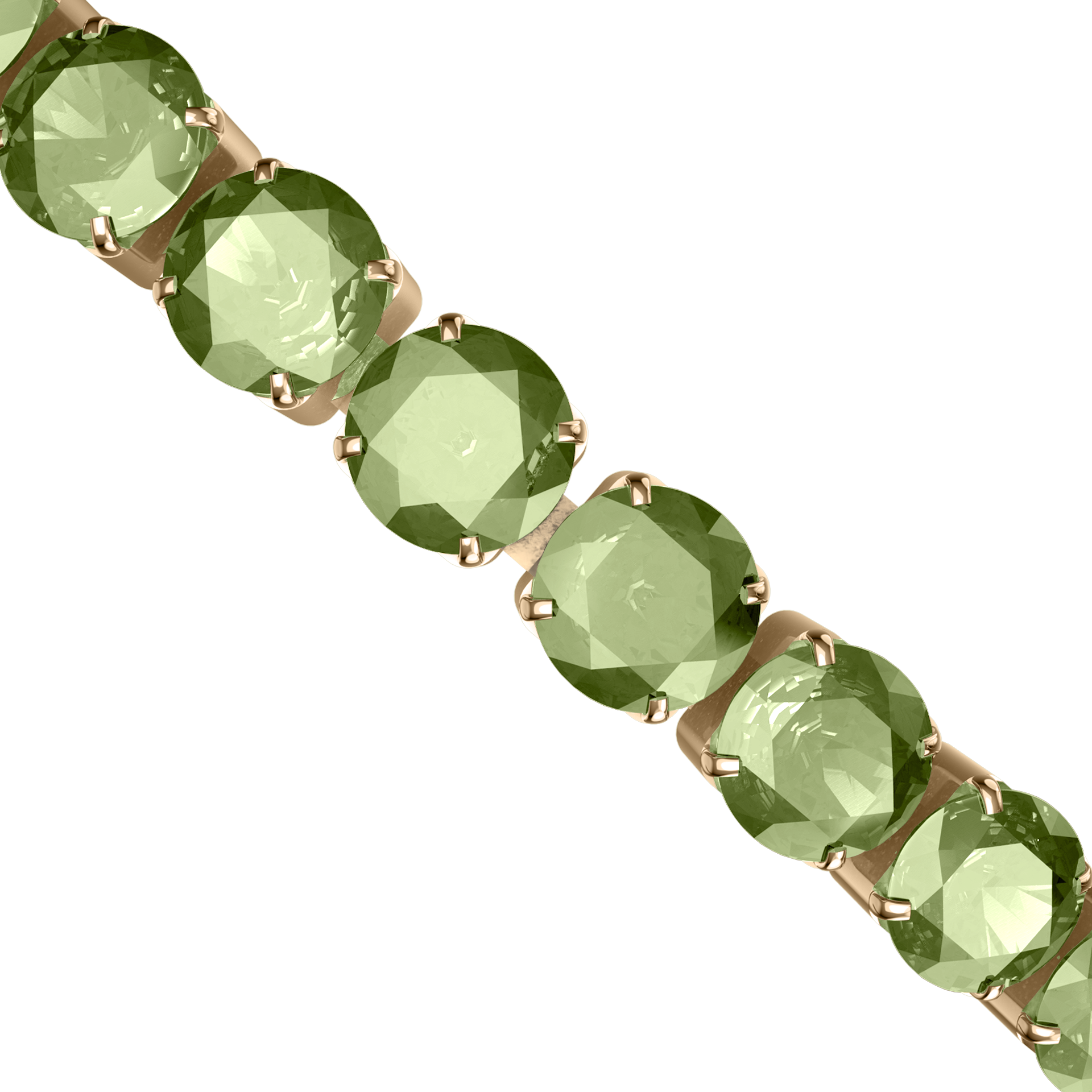 Ava Gold Olive Green Bracelet