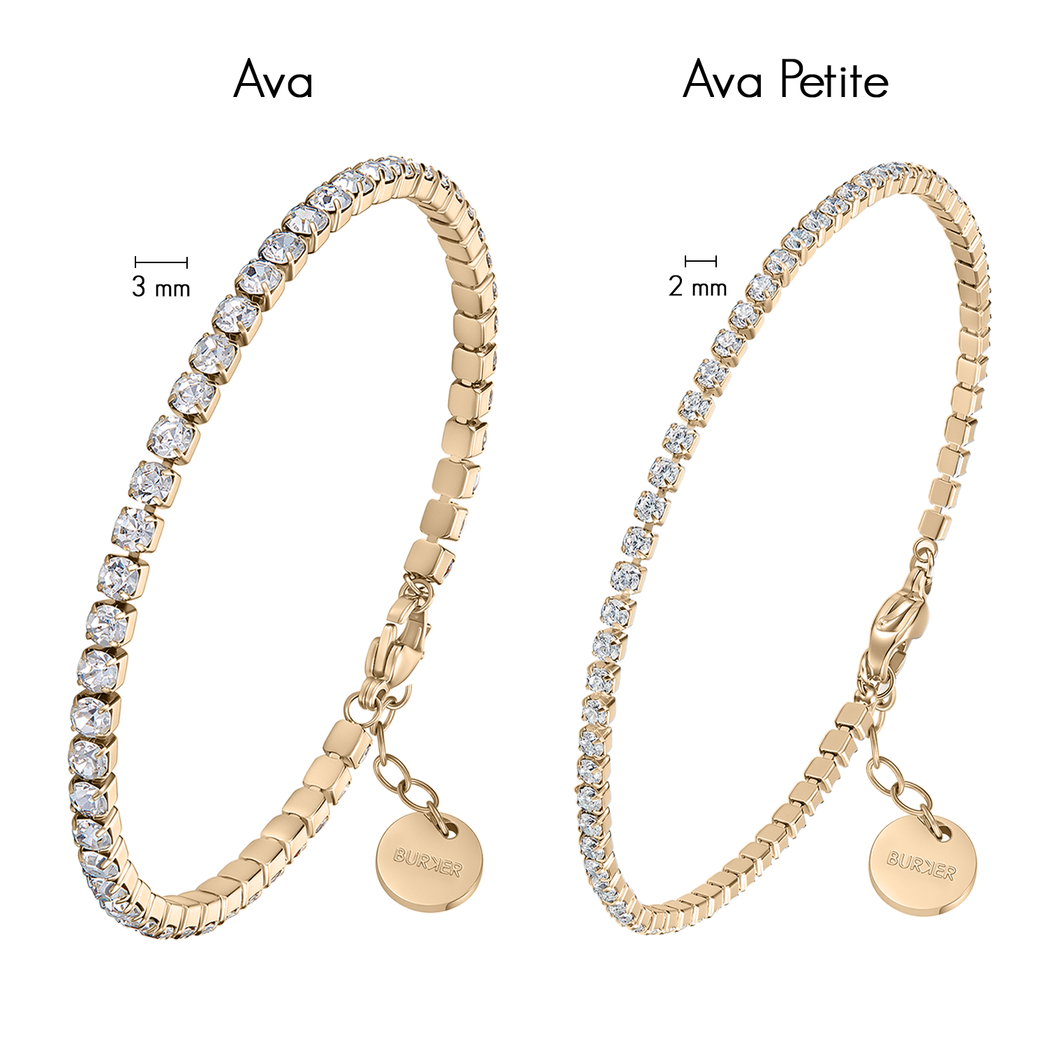 Ava Petite Gold White Bracelet - изображение 4