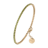 Ava Petite Gold Olive Green Bracelet
