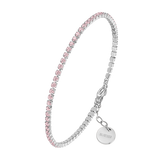 Ava Petite Silver Pink Bracelet