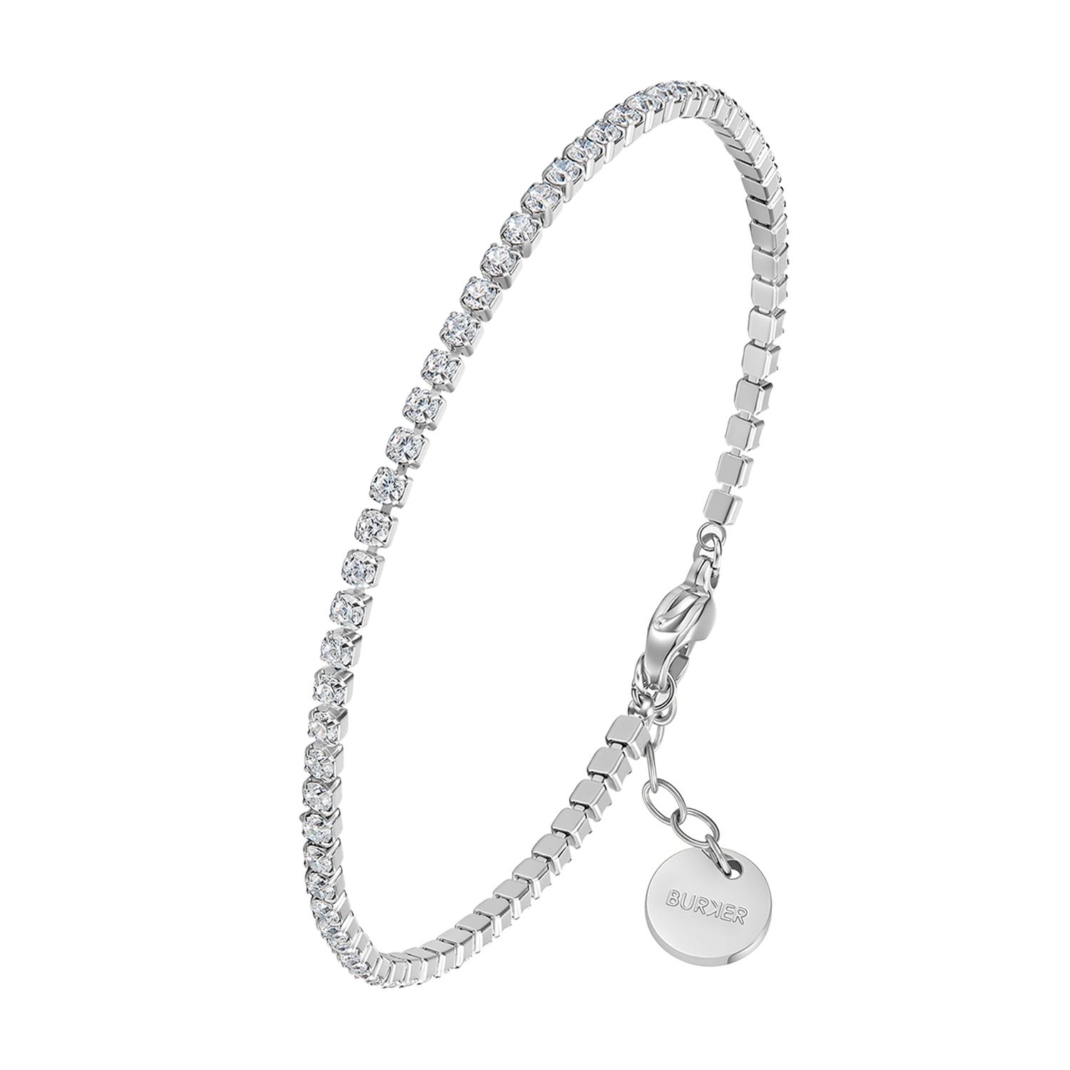 Ava Petite Silver White Bracelet