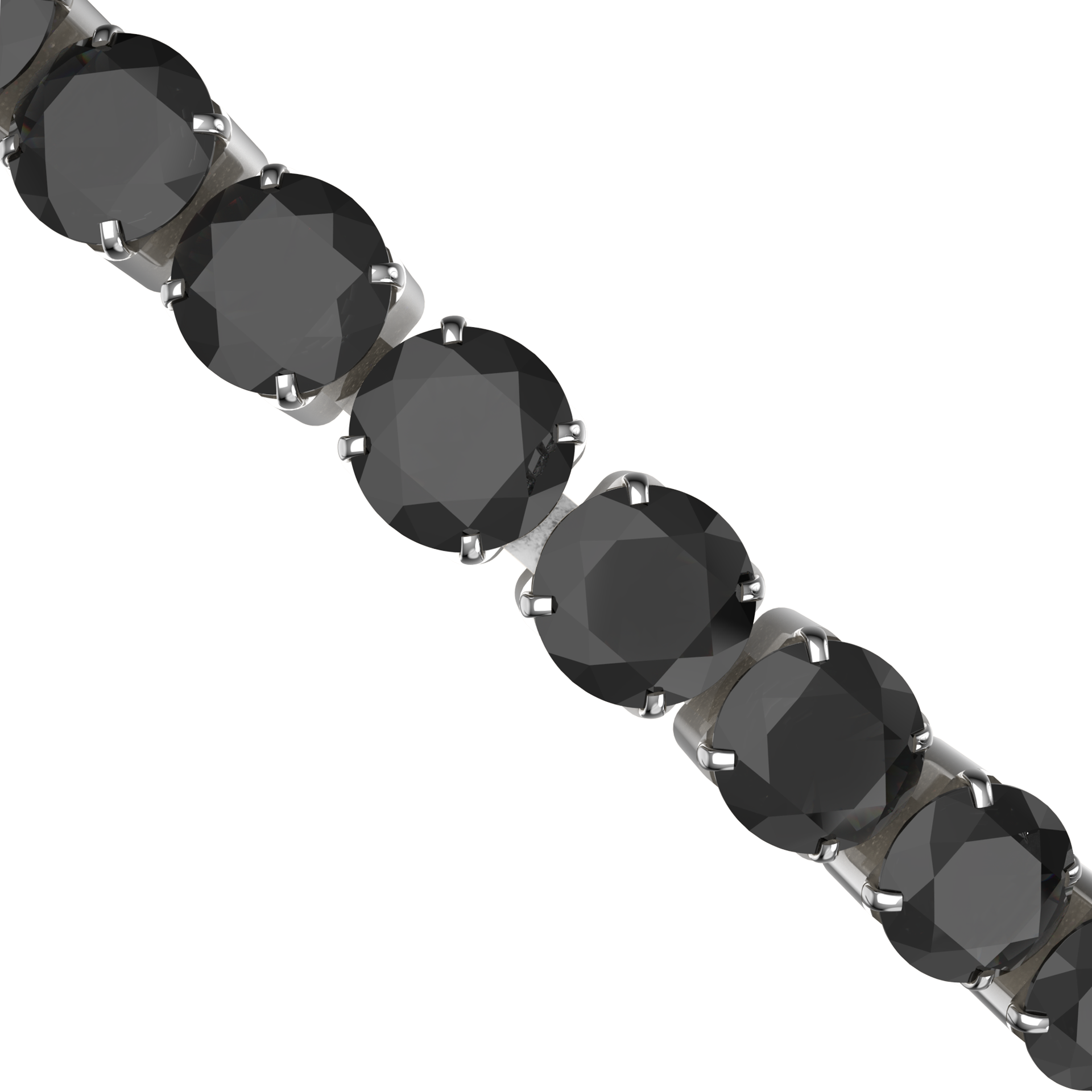 Ava Silver Black Bracelet