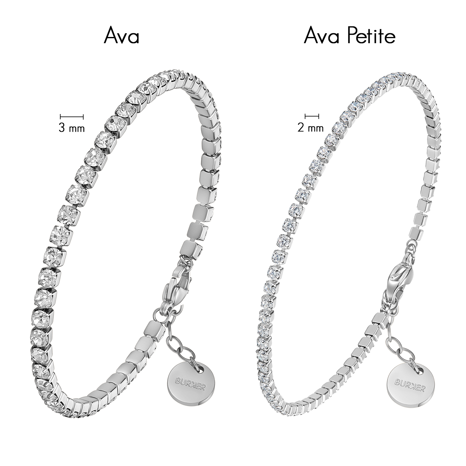 Ava Petite Silver White Bracelet - изображение 3