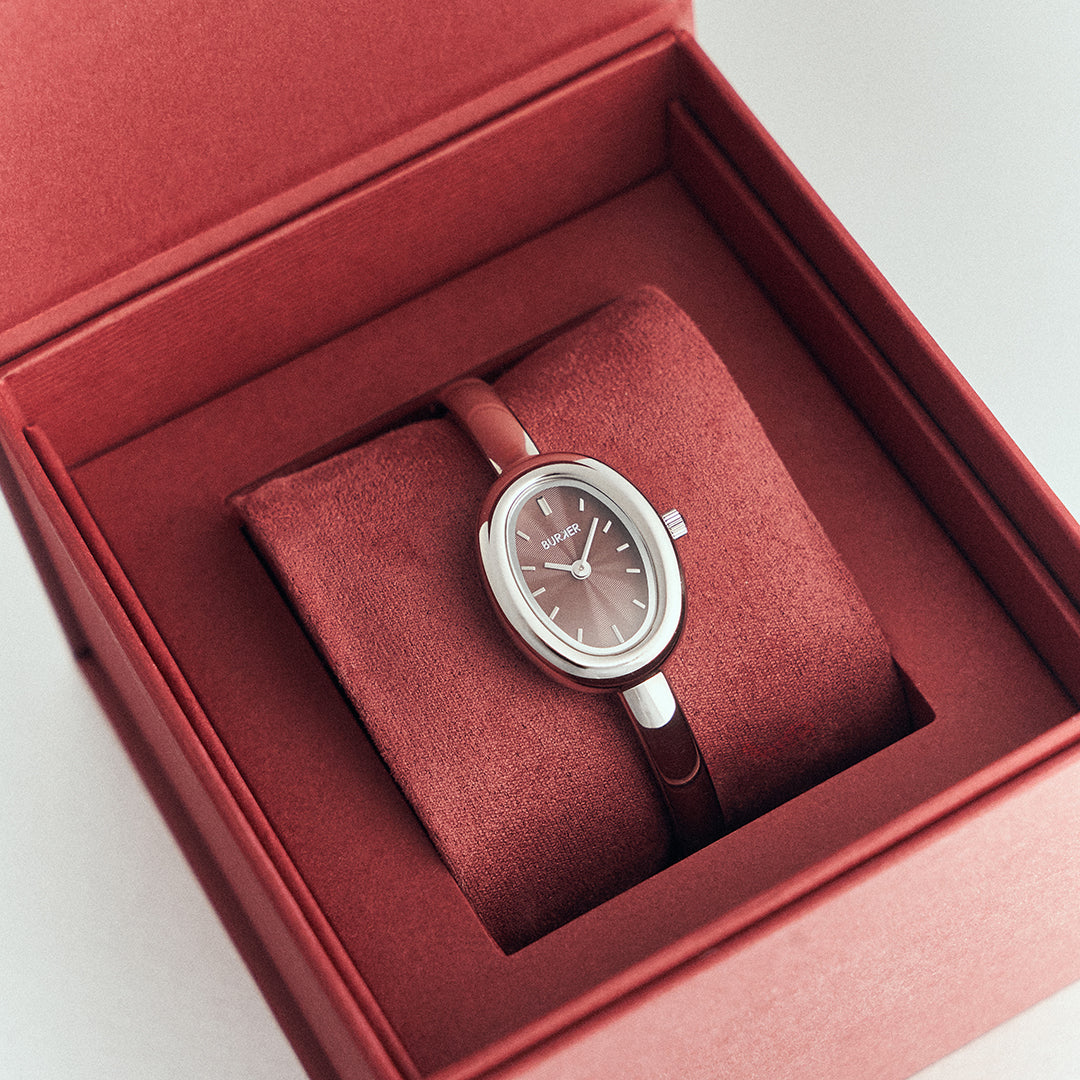 Diana Silver Burgundy