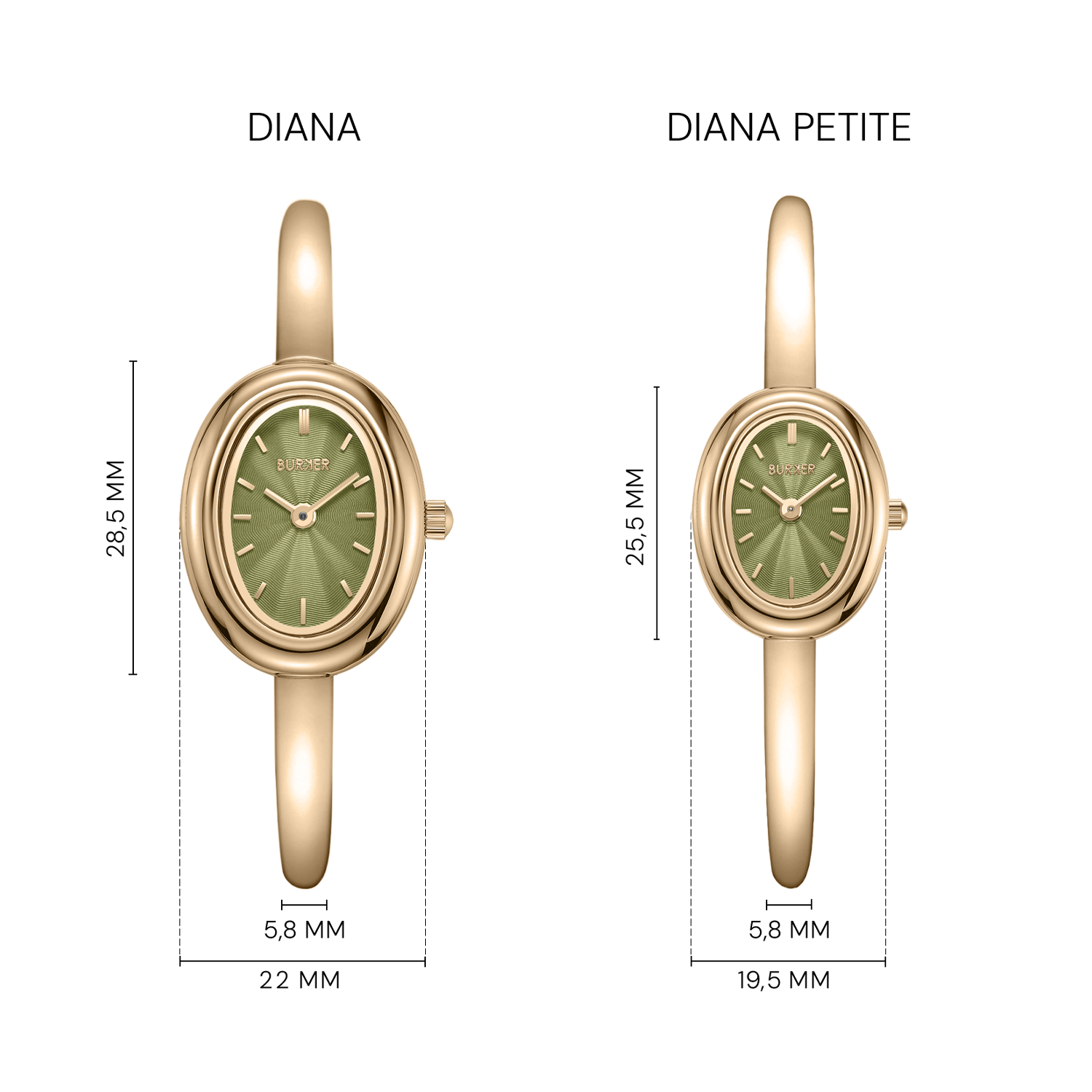 Diana Gold Olive Green