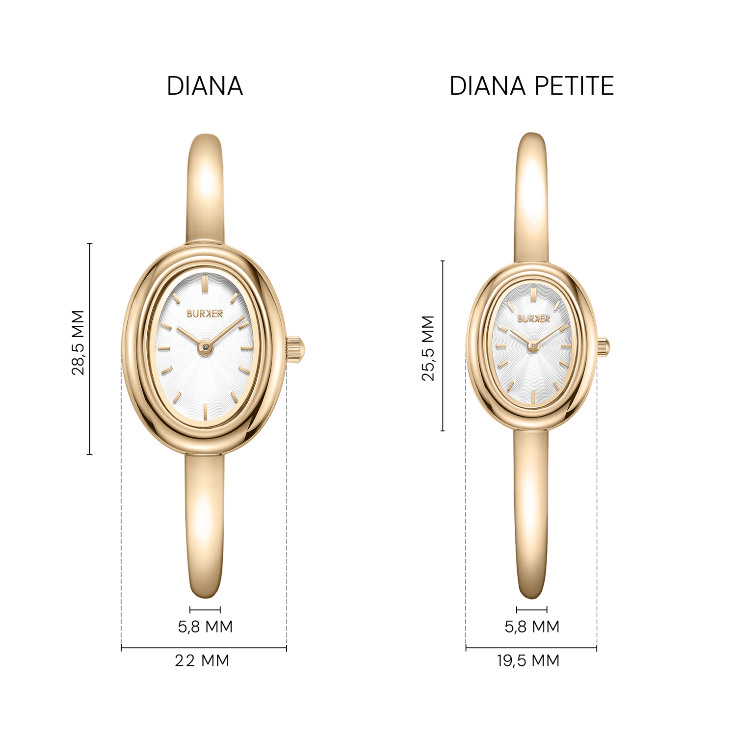 Diana Petite Gold White