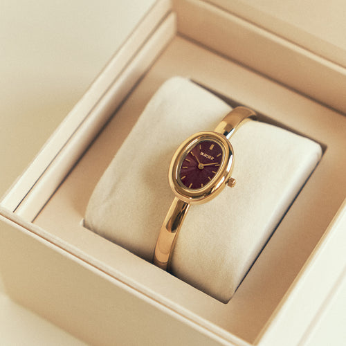 Diana Petite Gold Burgundy