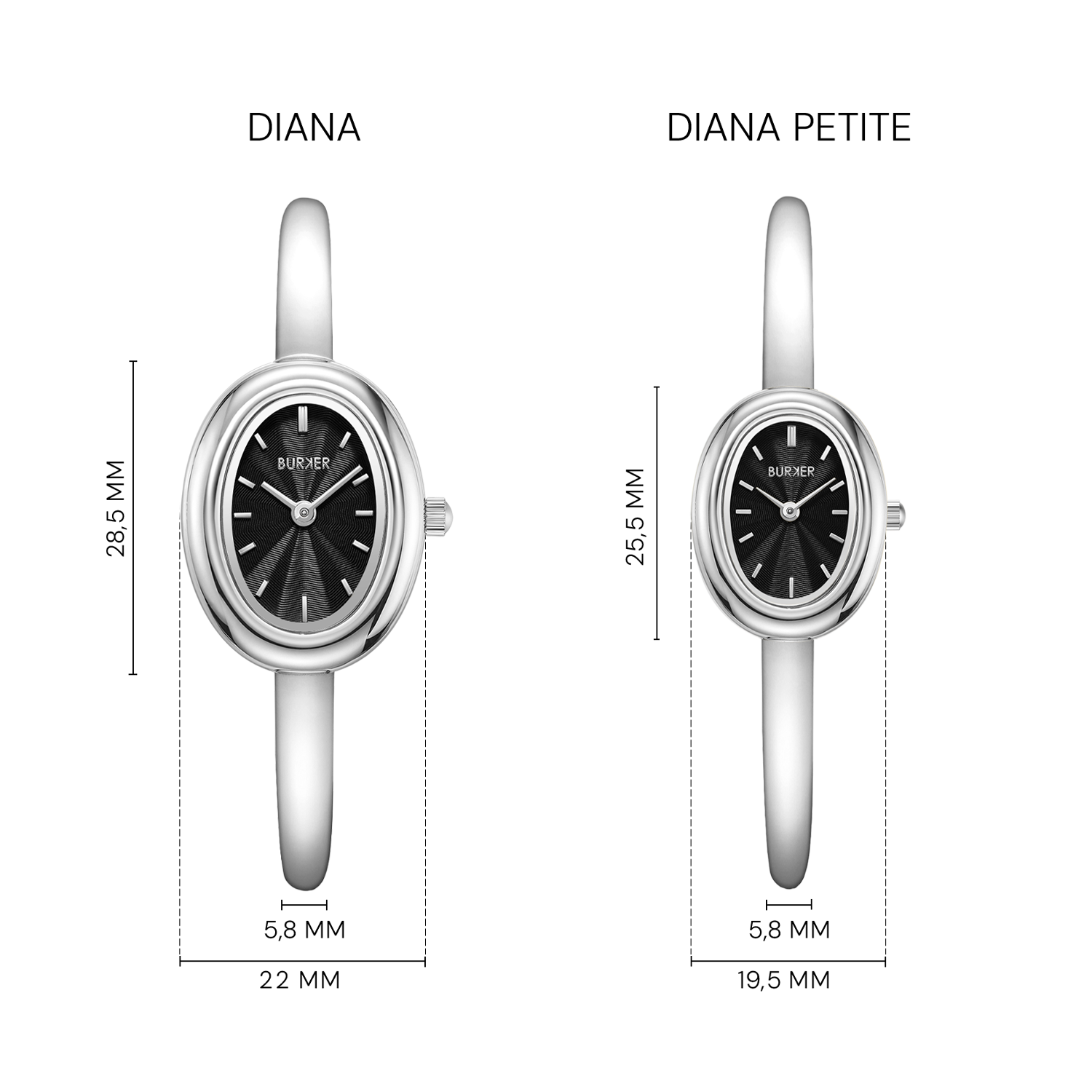 Diana Silver Black