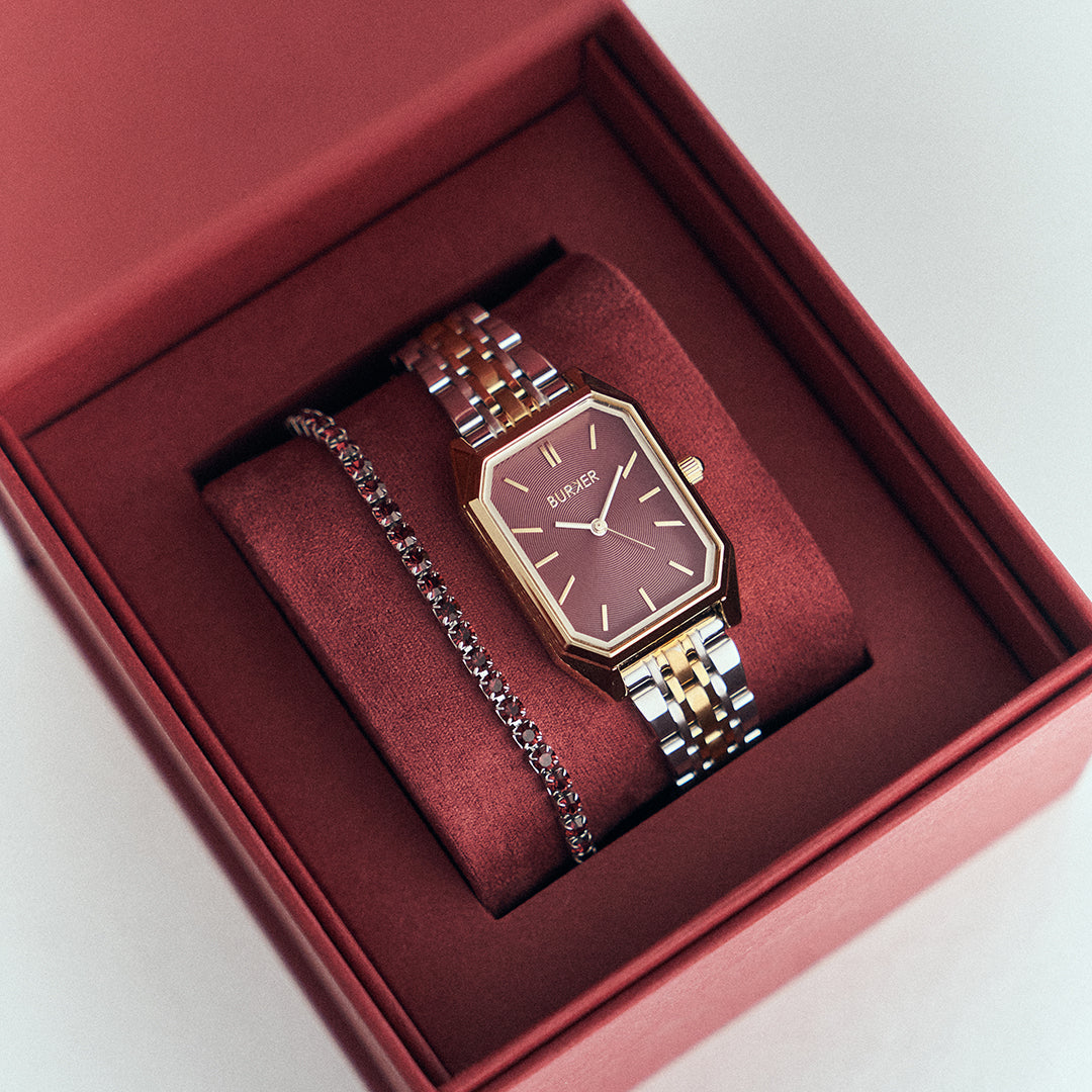 Isabell Gold Silver Burgundy