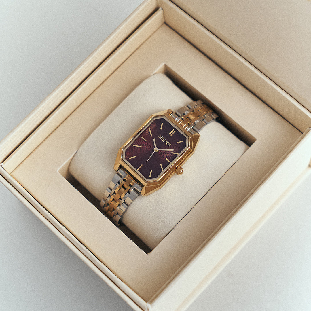 Isabell Gold Silver Burgundy