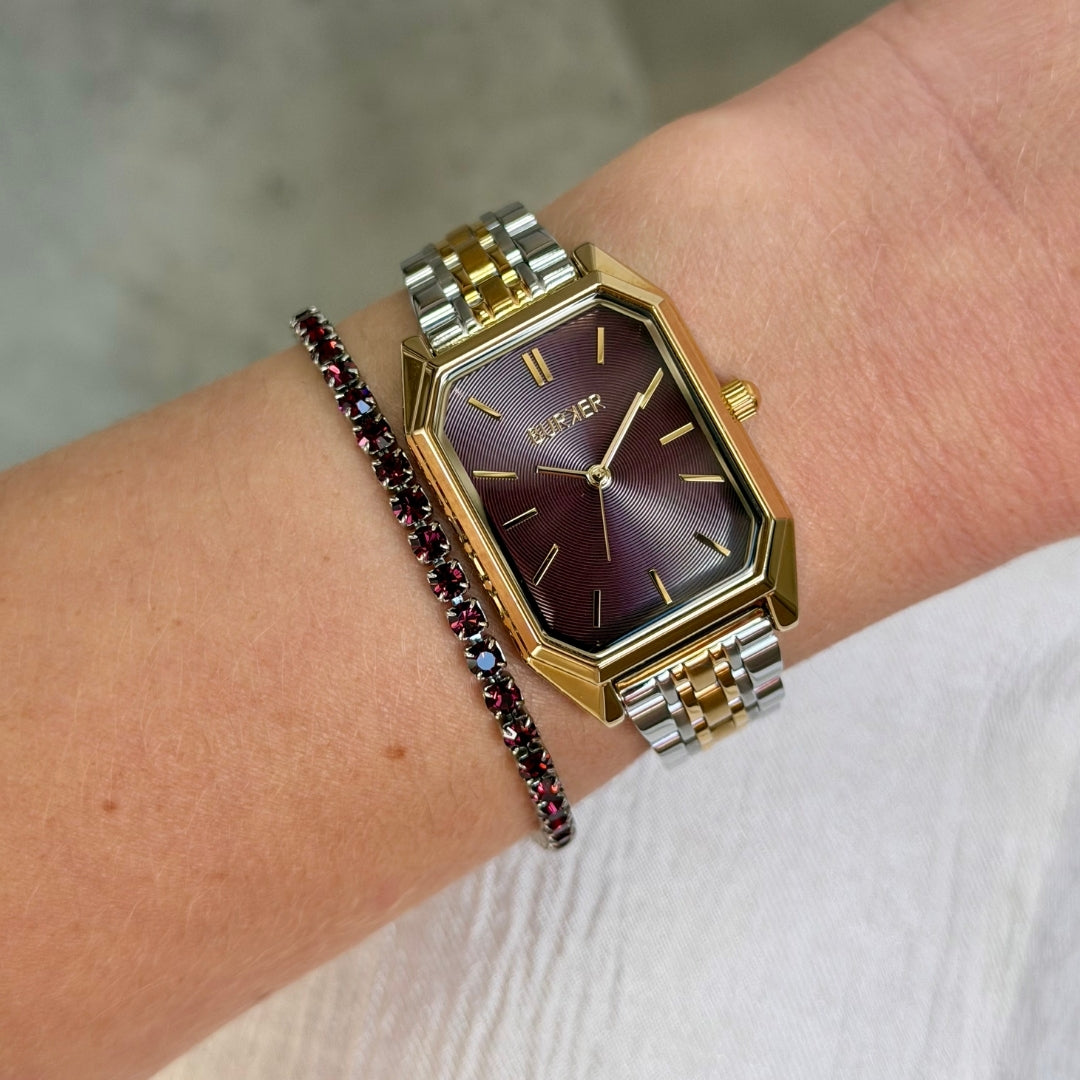 Isabell Gold Silver Burgundy