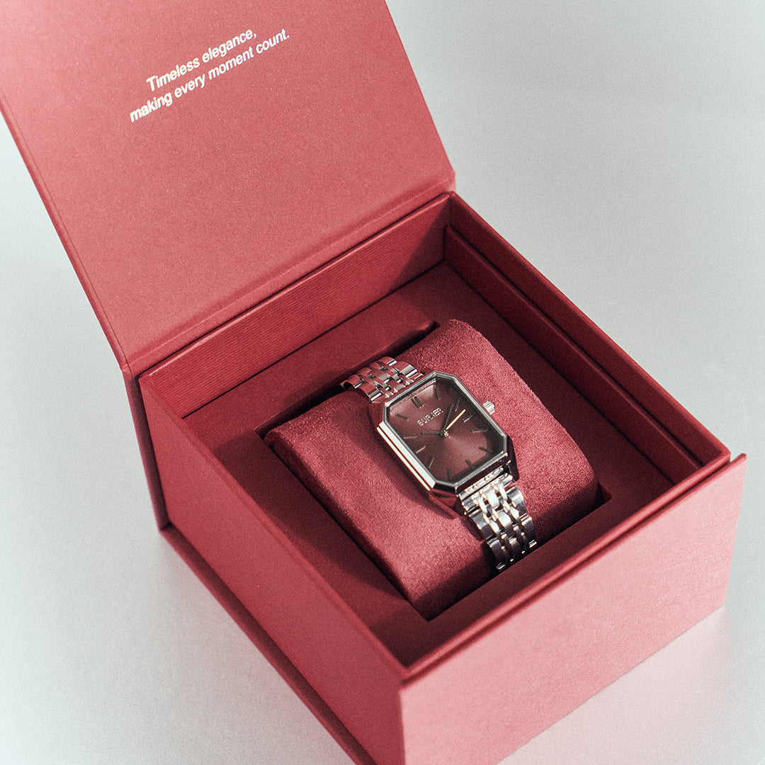 Isabell Silver Burgundy