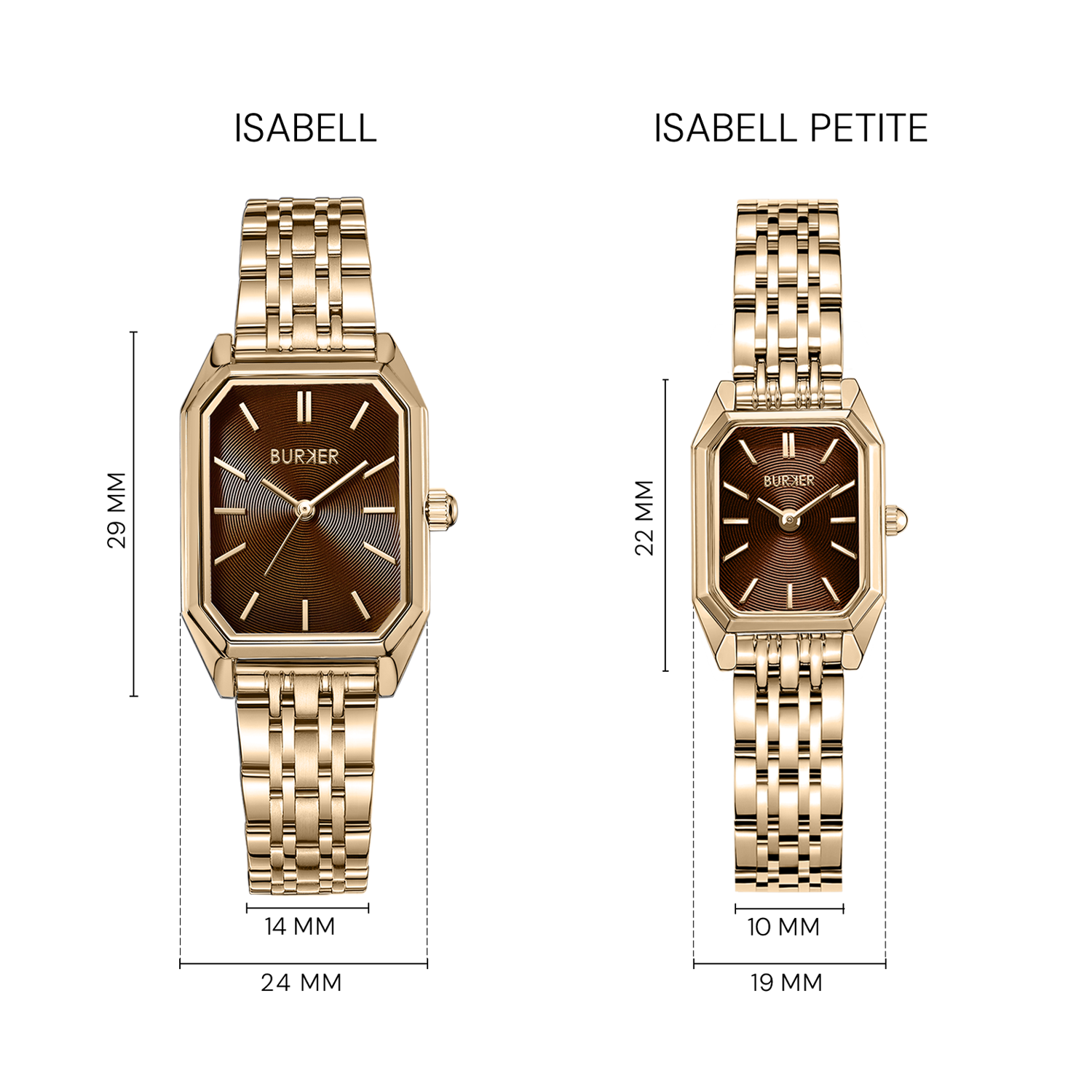 Isabell Petite Gold Brown