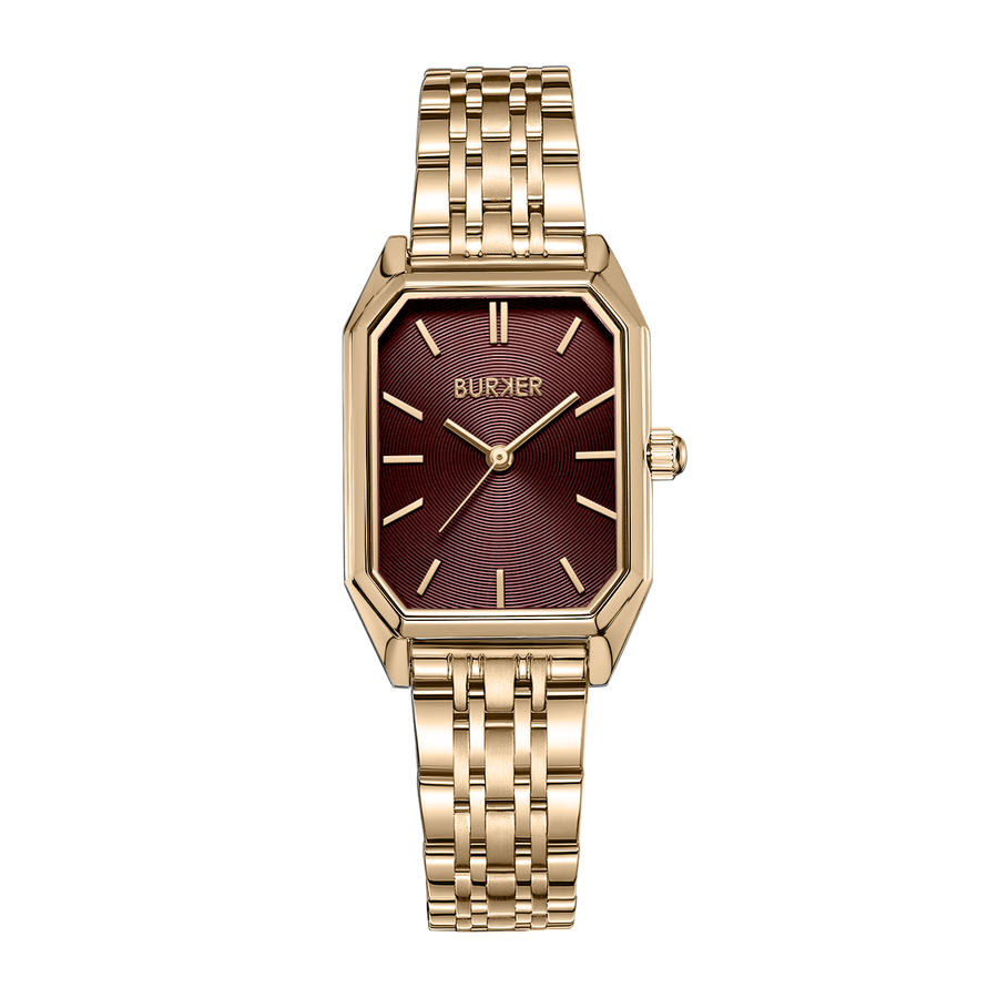 Isabell Gold Burgundy