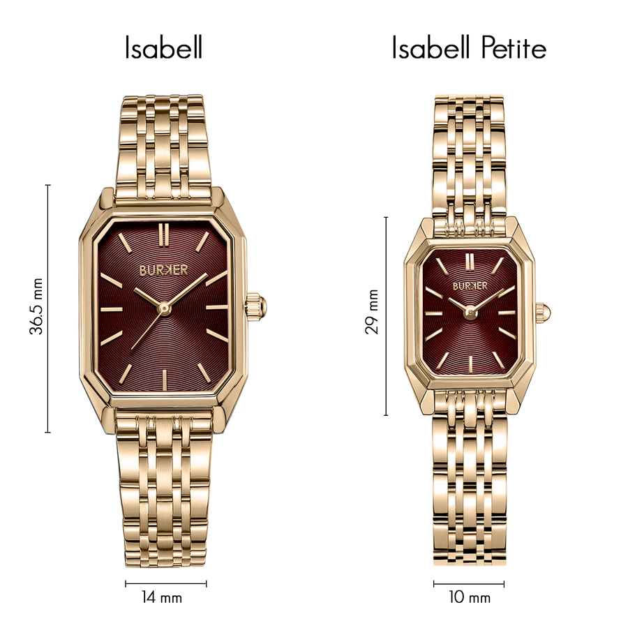 Isabell Gold Burgundy