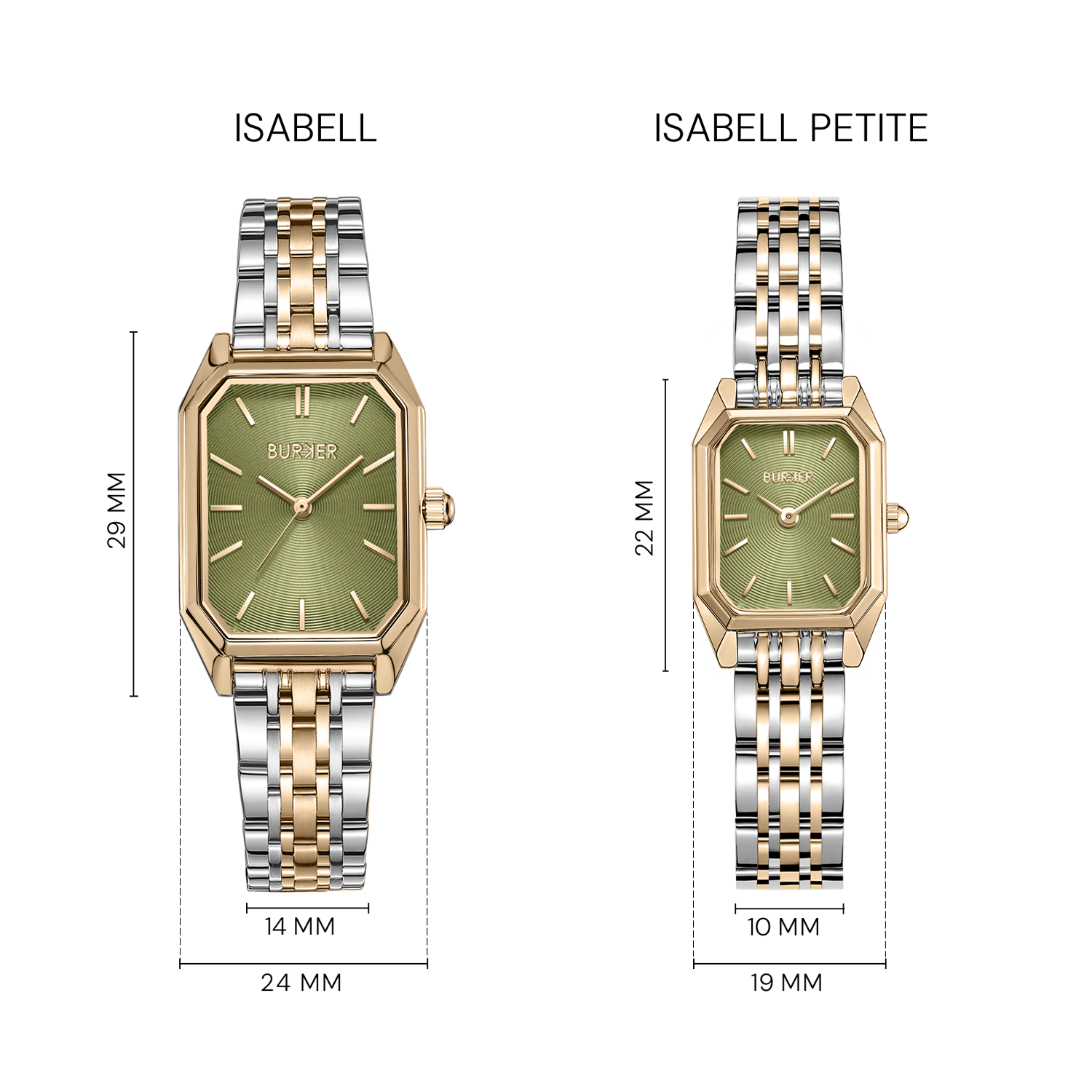 Isabell Petite Gold Silver Olive Green