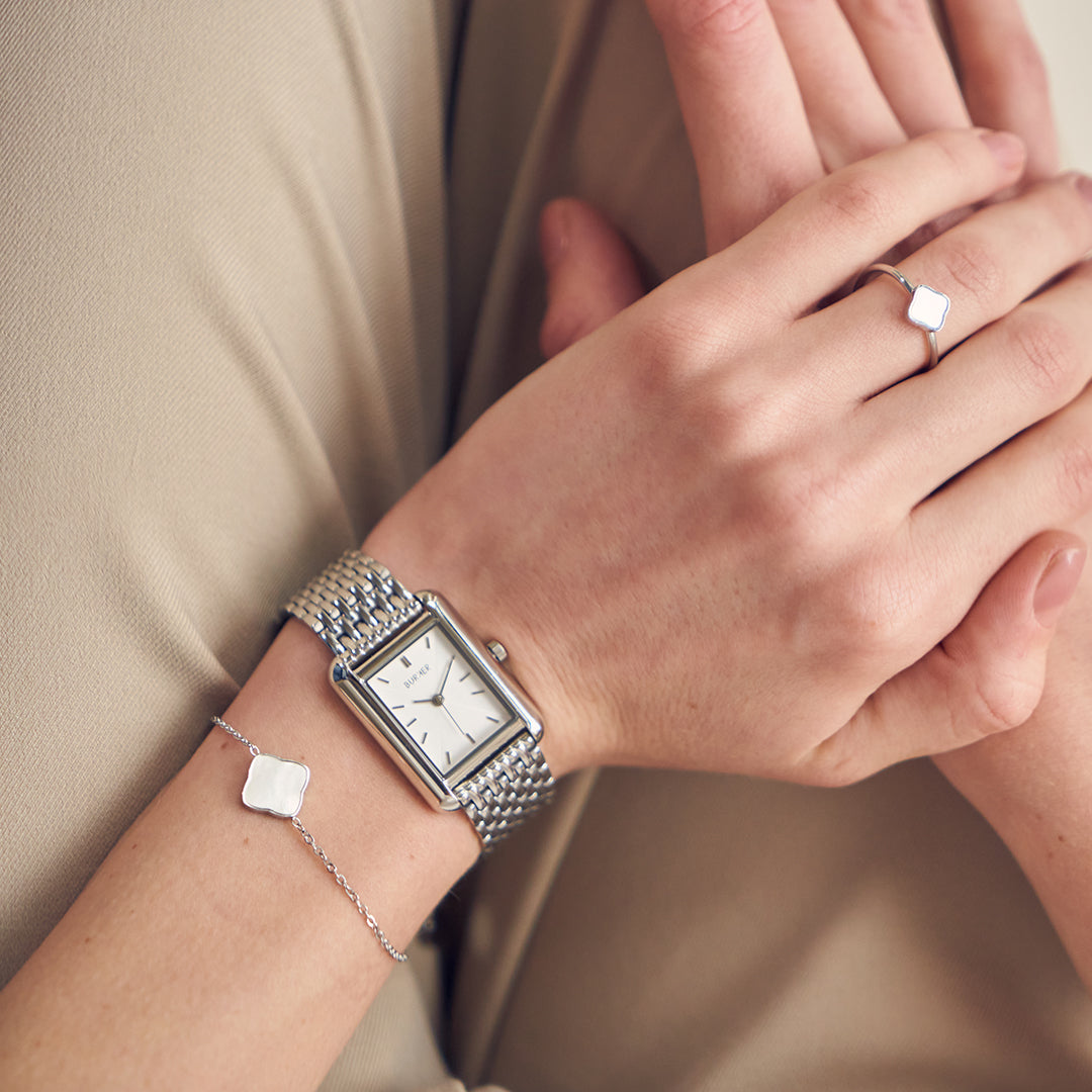 Flora Silver White Bracelet - изображение 4