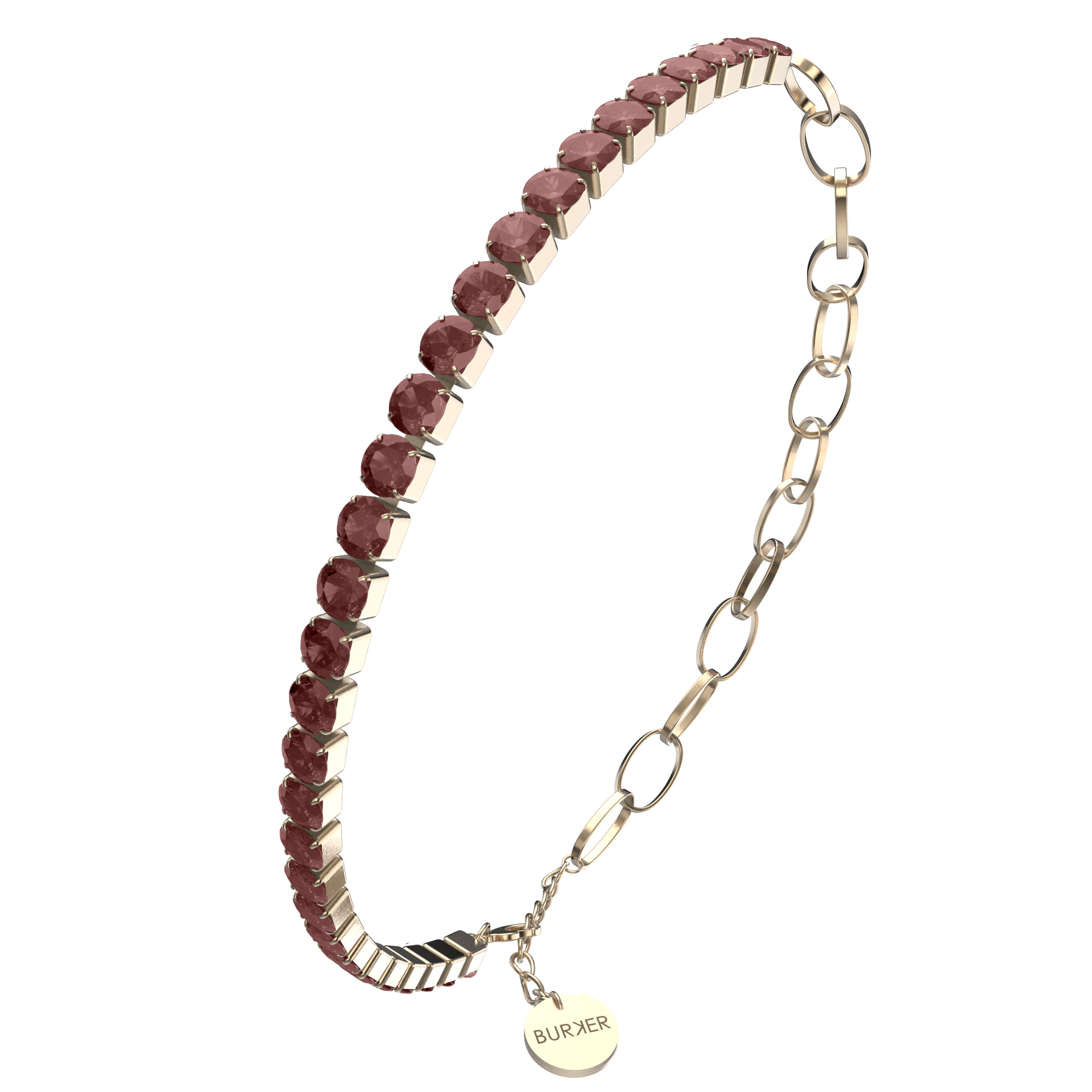 Jade Gold Burgundy Bracelet