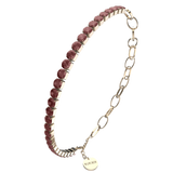 Jade Gold Burgundy Bracelet
