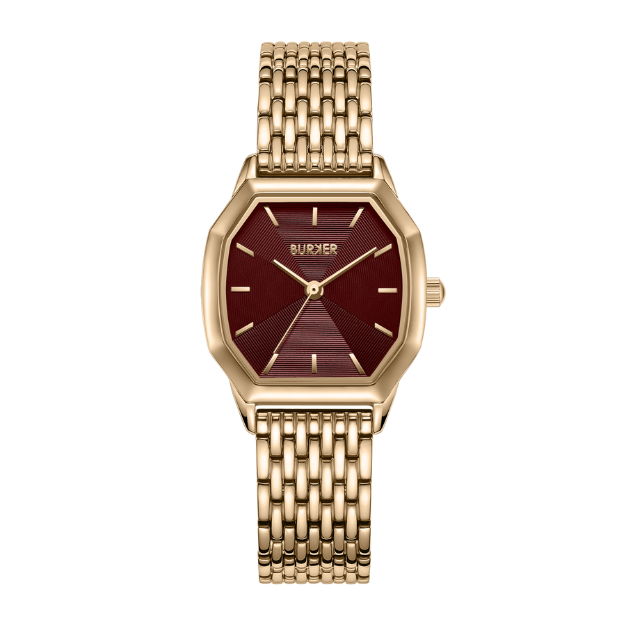 Julia Gold Burgundy