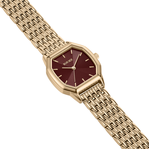 Julia Gold Burgundy