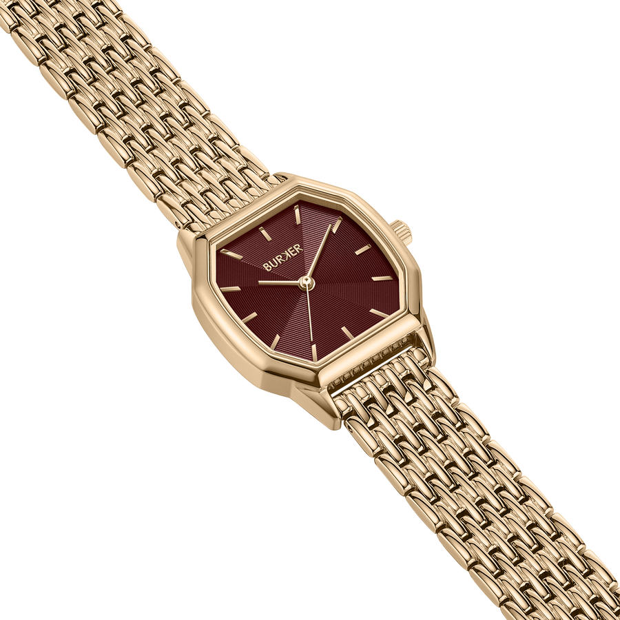Julia Gold Burgundy