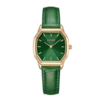 Julia Gold Green Leather