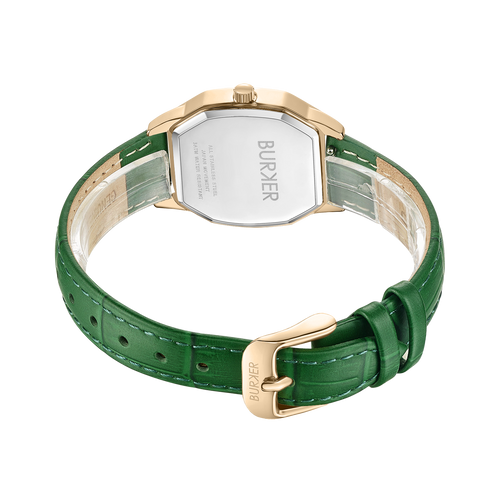 Julia Gold Green Leather