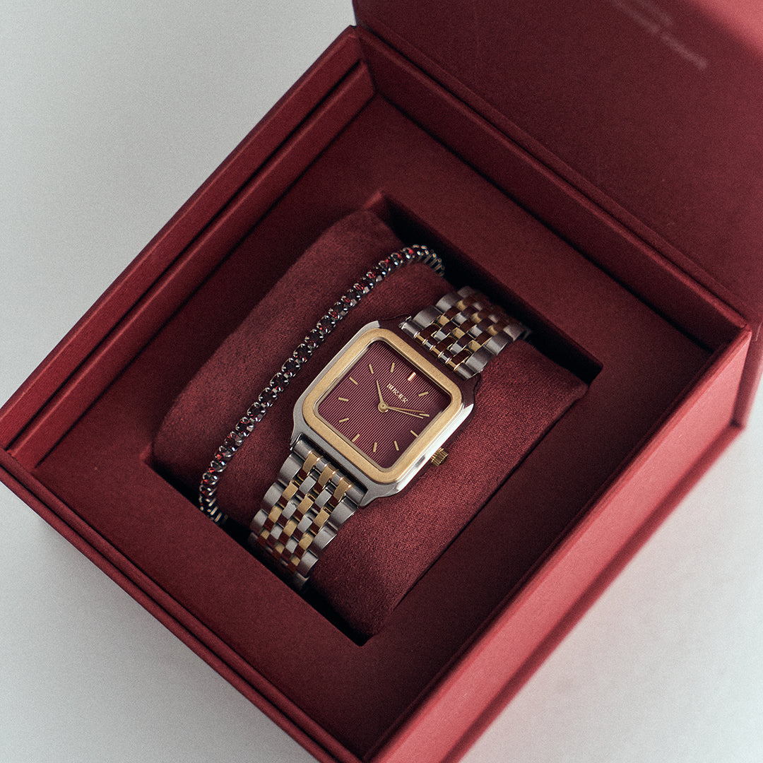 Macy Gold Silver Burgundy