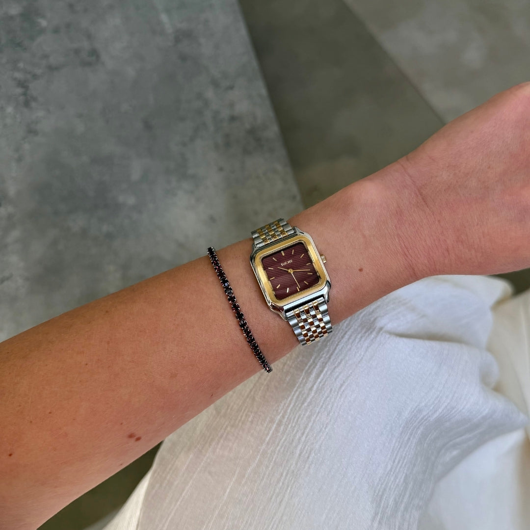 Macy Gold Silver Burgundy