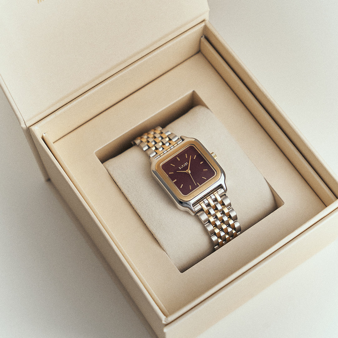 Macy Gold Silver Burgundy