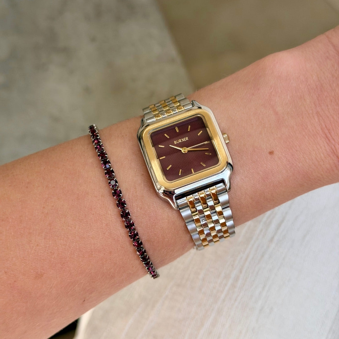 Macy Gold Silver Burgundy