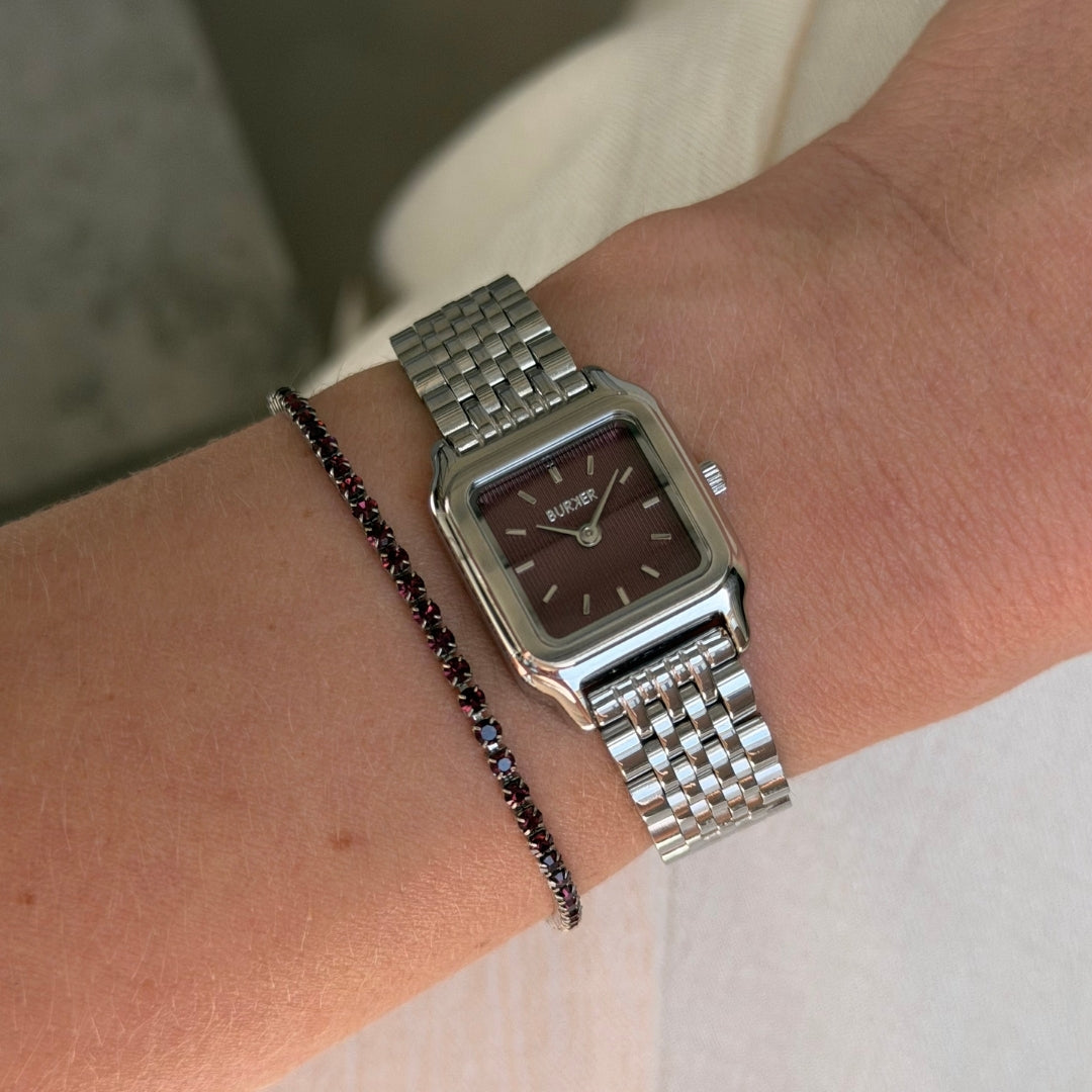 Macy Petite Silver Burgundy