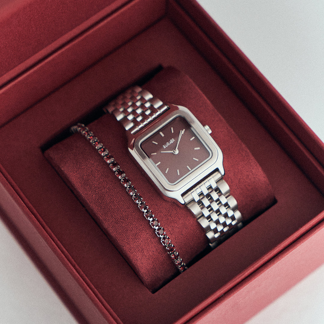 Macy Silver Burgundy
