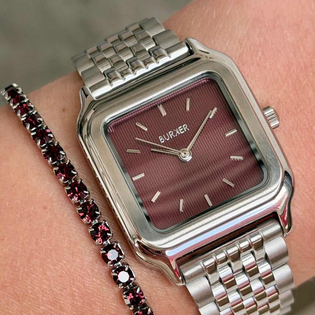 Macy Silver Burgundy