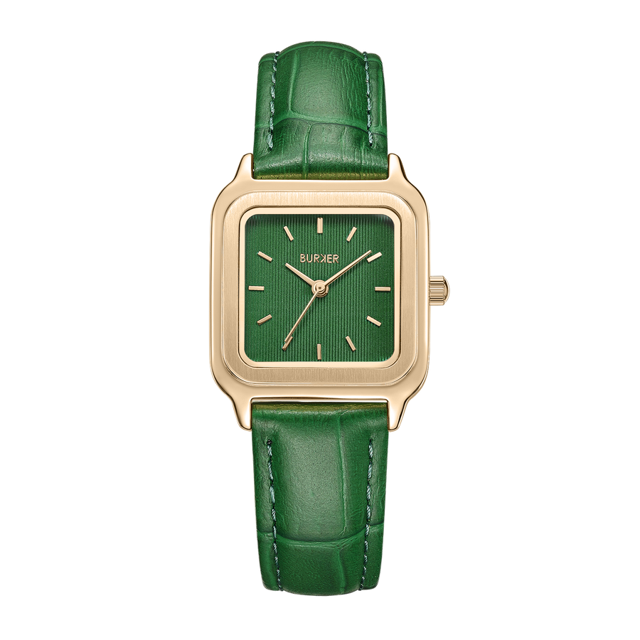 Macy Gold Green Leather
