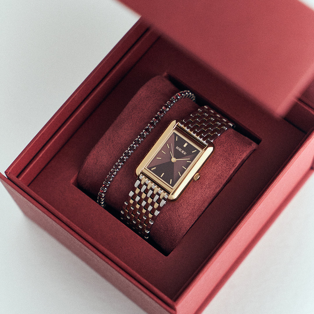 Olivia Gold Silver Burgundy