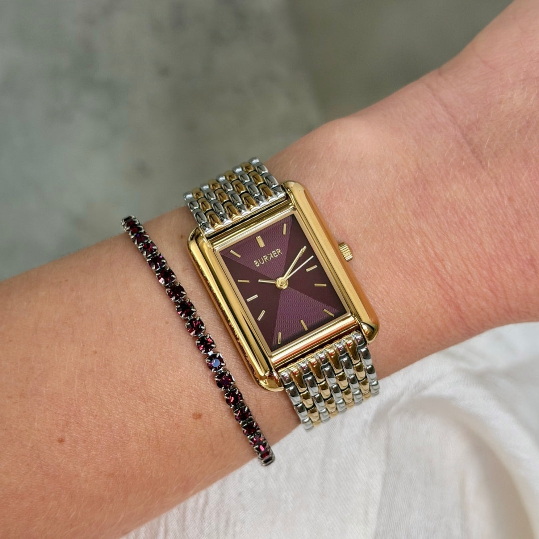 Olivia Gold Silver Burgundy