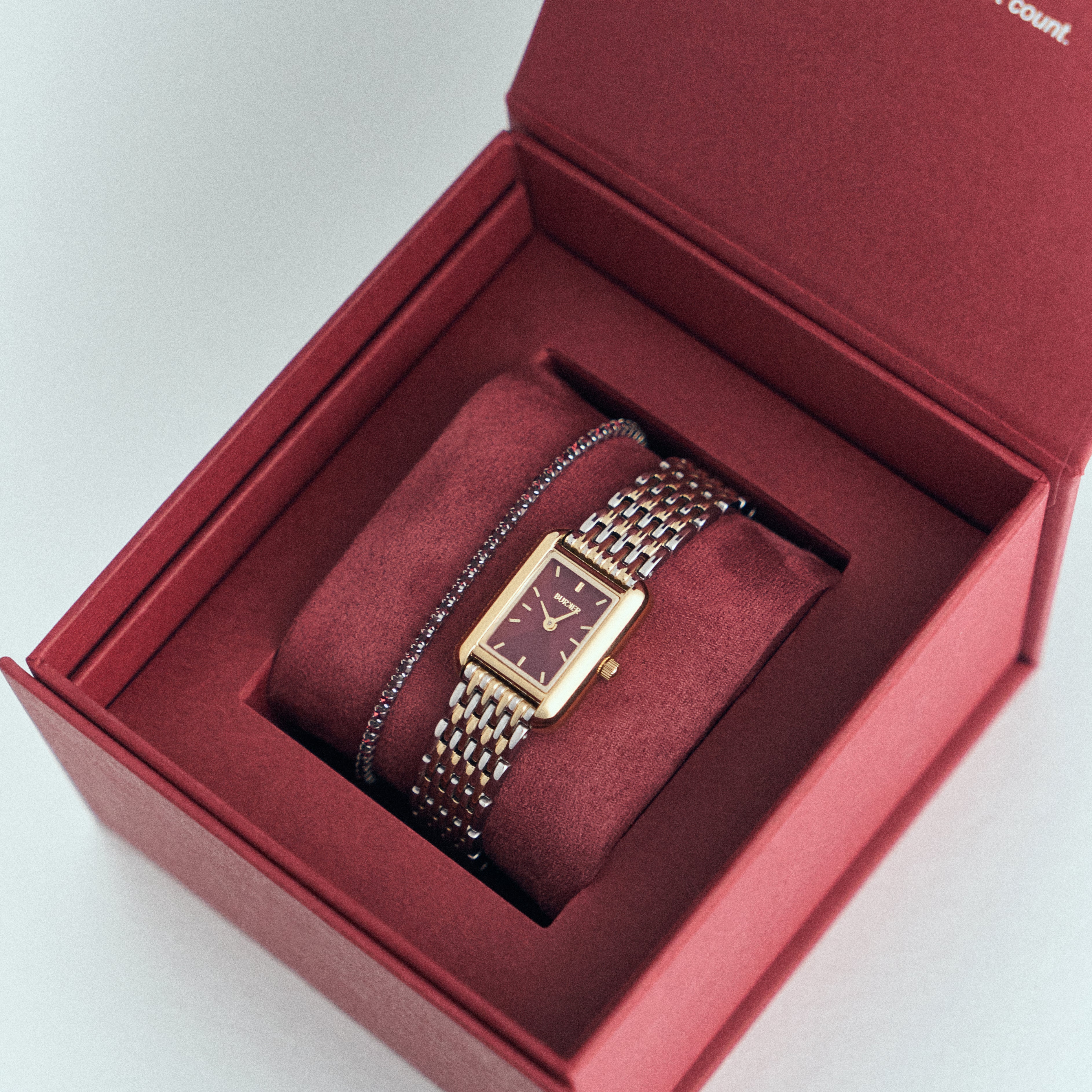 Olivia Petite Gold Silver Burgundy