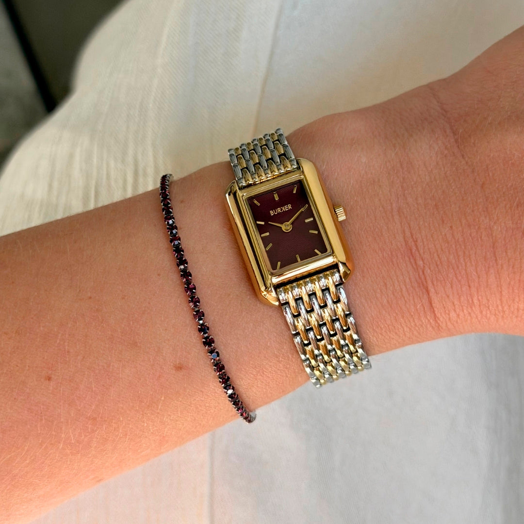 Olivia Petite Gold Silver Burgundy