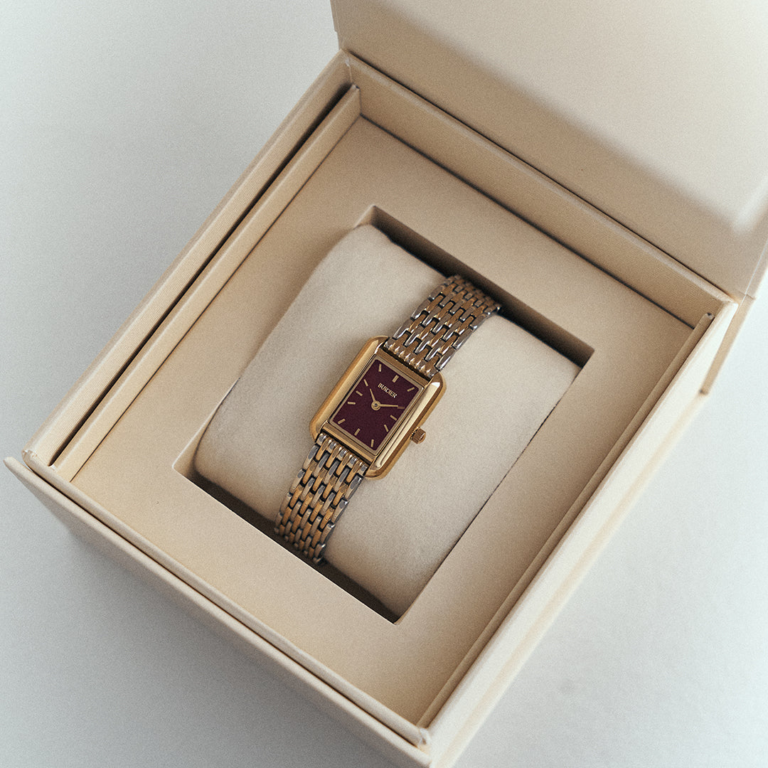 Olivia Petite Gold Silver Burgundy