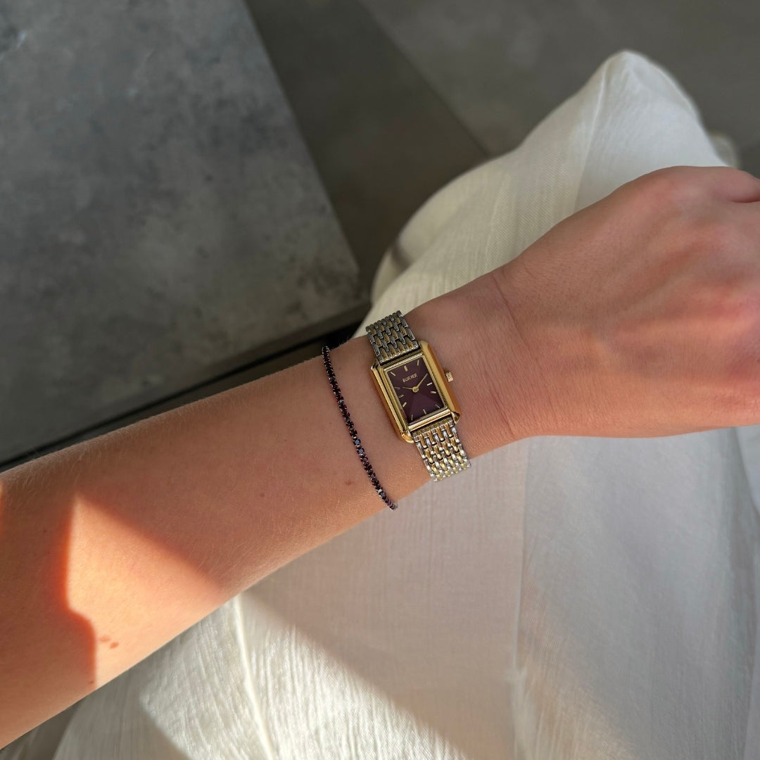 Olivia Petite Gold Silver Burgundy
