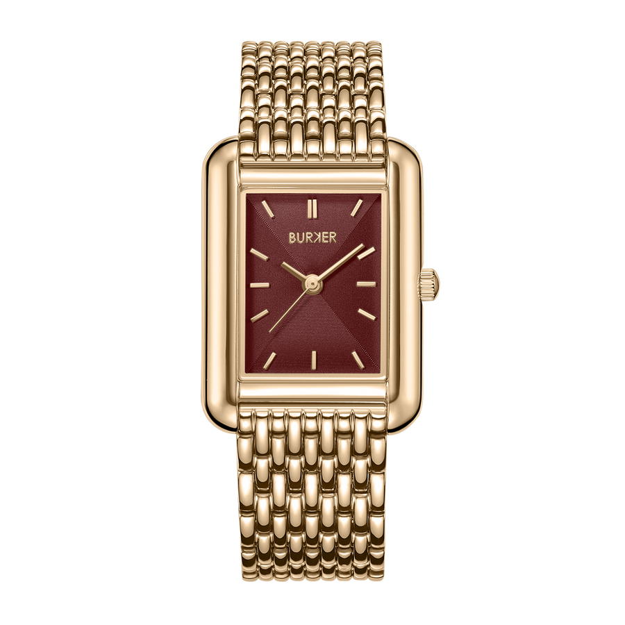 Olivia Gold Burgundy