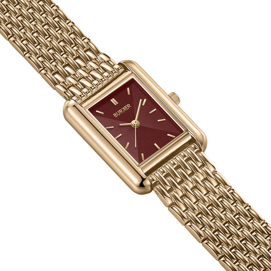 Olivia Gold Burgundy