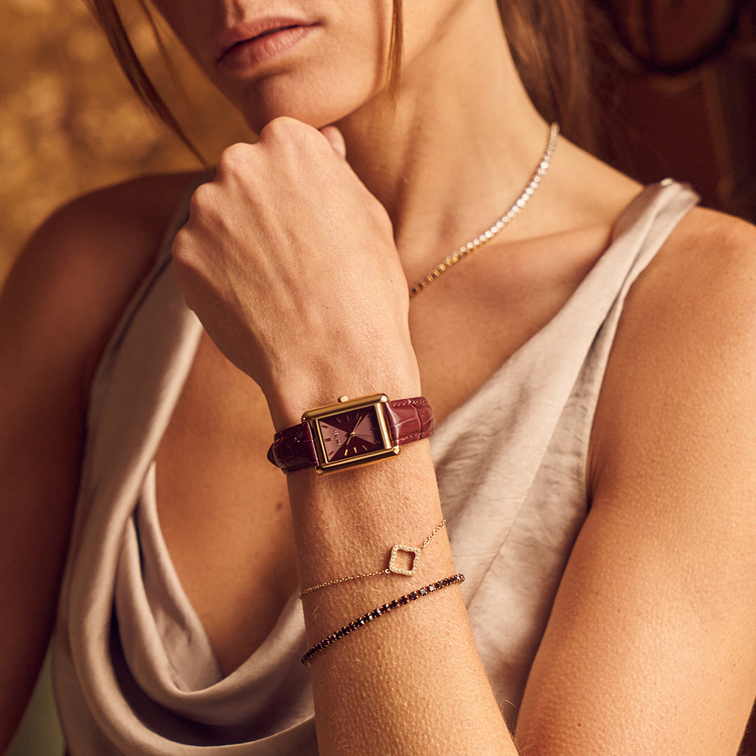 Olivia Gold Burgundy Leather - изображение 9