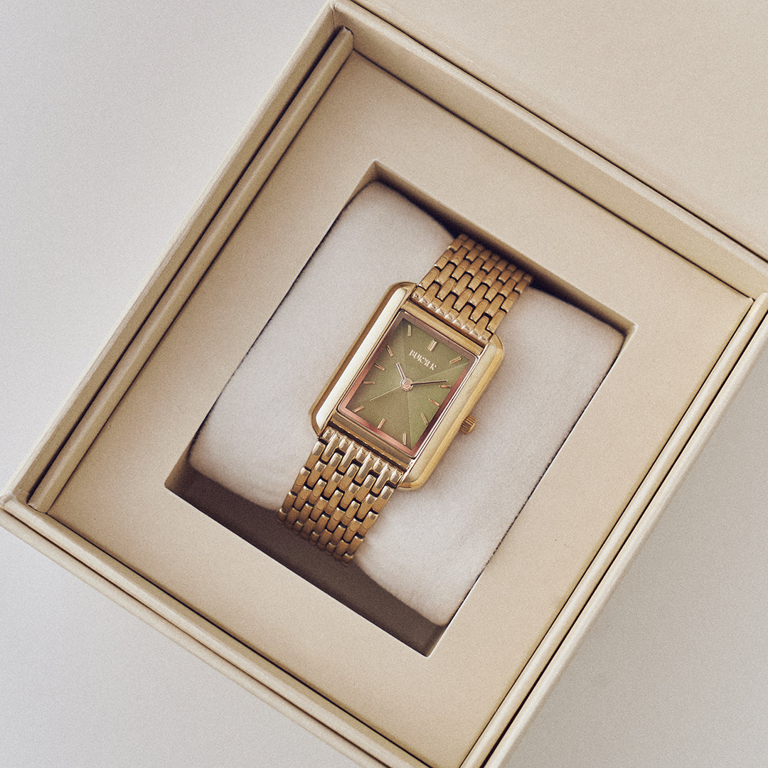 Olivia Gold Olive Green